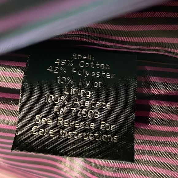 J. Peterman Brushed Cotton Blend Purple Plum Belted Trench Coat - Picture 5 of 8